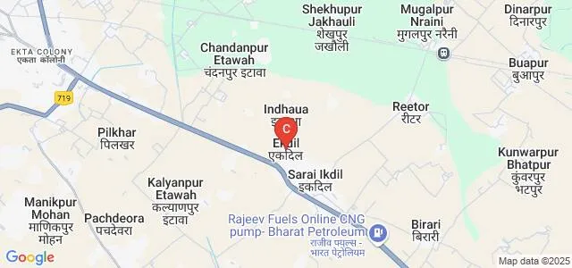 Chaudhary Hukum Singh Dev Kunwar Mahavidyalaya, Etawah Map