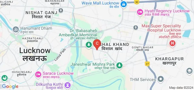 MV Media Institute, Lucknow Map