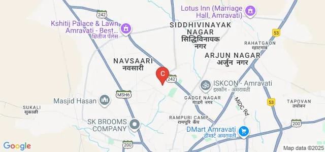 Government Vidarbha Institute of Science and Humanities, Amravati Map