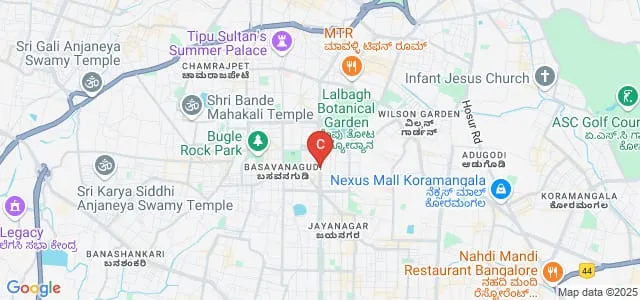 Vijaya Evening College, Bengaluru Map
