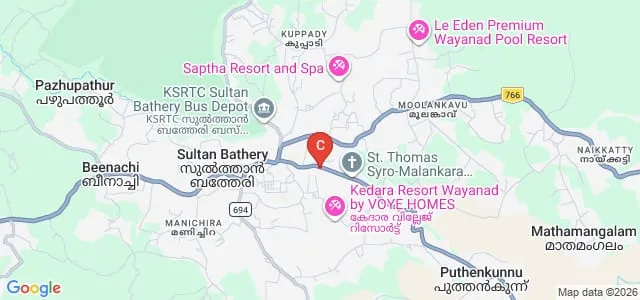 District Institute of Education and Training, Wayanad Map