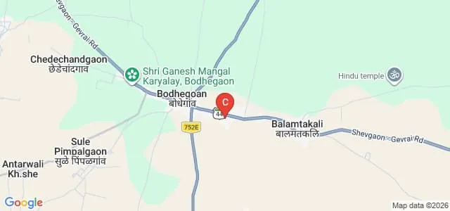 Abasaheb Kakade College of B Pharmacy, Shevgaon Map