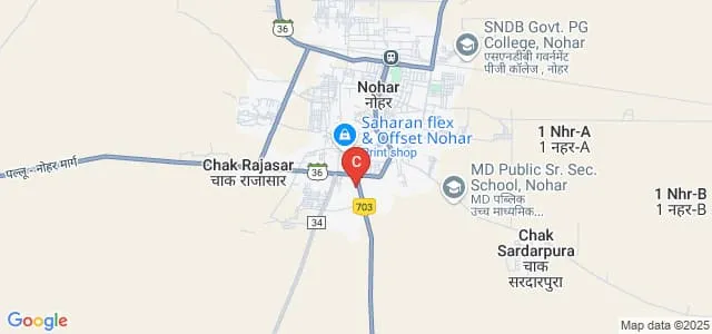 Shrimati Narbada Devi Bihani Government Post Graduate College, Nohar Map