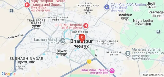Mahatma Gandhi Veterinary College, Bharatpur Map