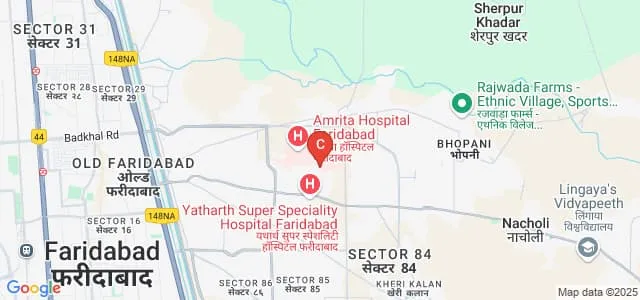 Amrita College of Nursing, Faridabad Map