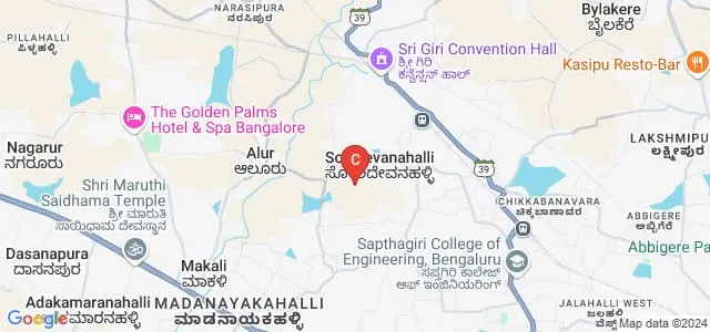 Acharya School of Law, Bangalore Map
