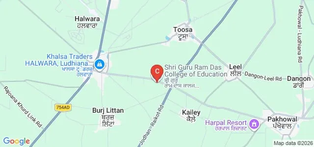 Shri Guru Ram Das College of Education, Ludhiana Map