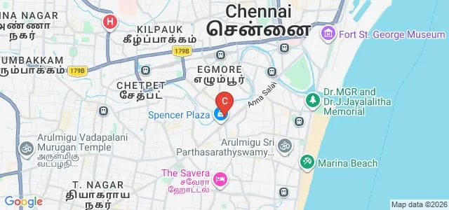 Quaid-E-Millath Government College for Women, Chennai Map