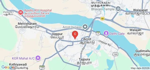 GVC College of Education, Vellore Map