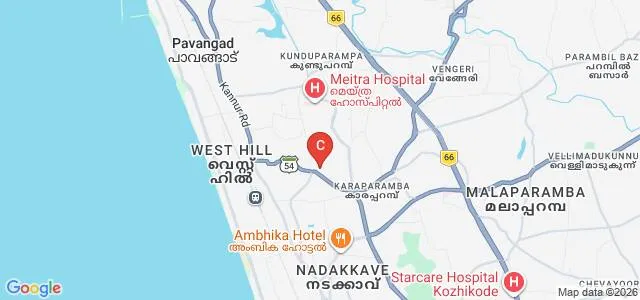 Government College of Physical Education, Calicut Map