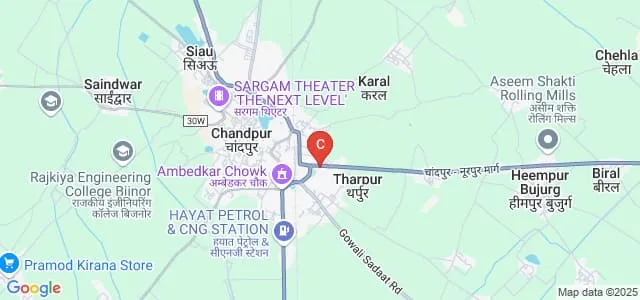Gulab Singh Hindu Mahavidyalaya, Chandpur Map