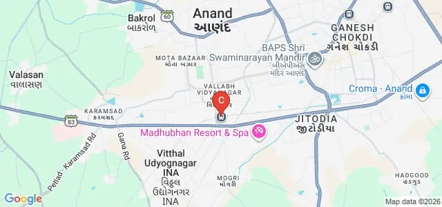 GH Patel PG Department of Computer Science and Technology, Anand Map