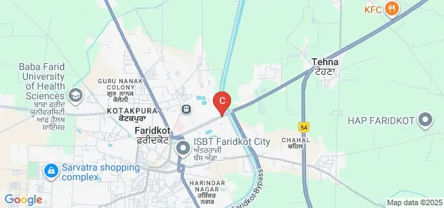 Dasmesh College of Nursing, Faridkot Map
