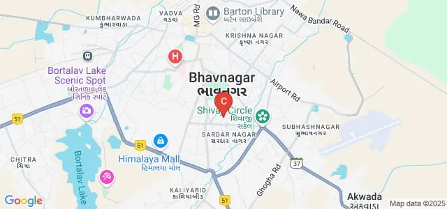 KR Doshi Vidhyasankul, Bhavnagar Map