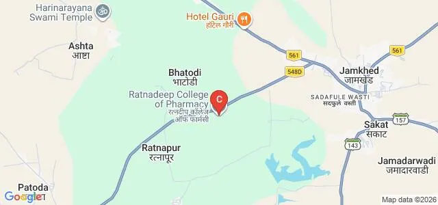 Ratnadeep College of Pharmacy, Ratnapur Map