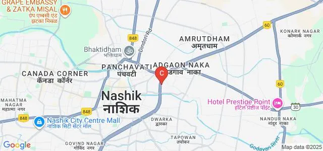 Loknete Vyankatrao Hiray Arts, Science and Commerce College, Nashik Map
