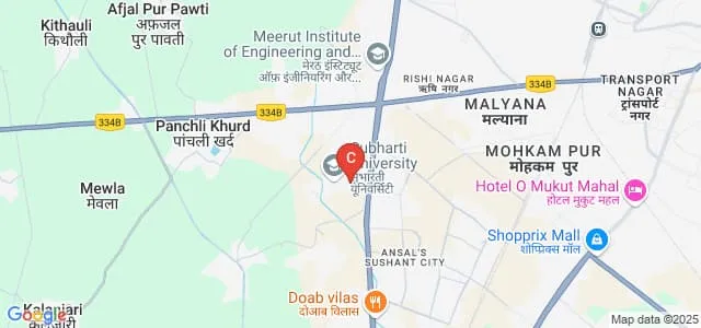 Panna Dhai Maa Subharti Nursing College, Meerut Map