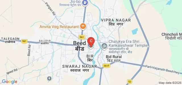 MSP Mandal's Swatantrya Senani Ramrao Awargaonkar Law College, Beed Map