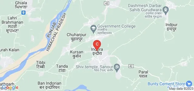 Arni School of Computer Science, Kangra Map