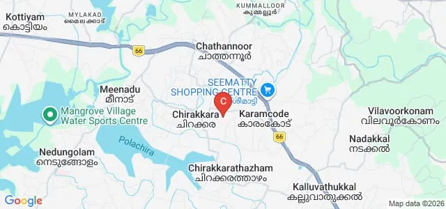 Sree Narayana College, Chathannur Map