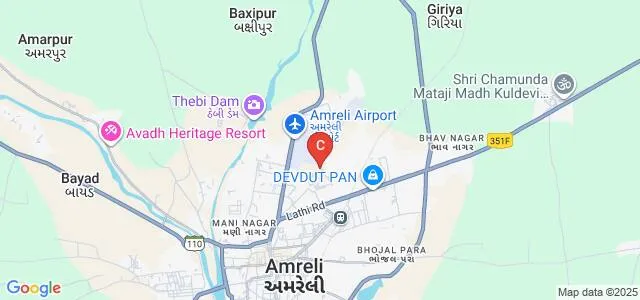 Smt Shantaben Haribhai Gajera MBA Mahila College, Amreli Map
