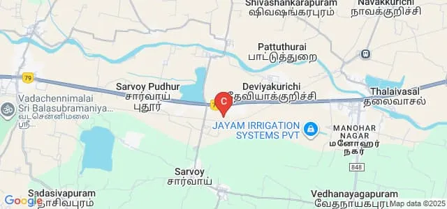 Paavendhar College of Arts and Science, Attur Map