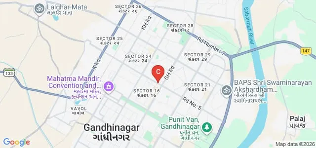 Siddharth Law College, Gandhinagar Map