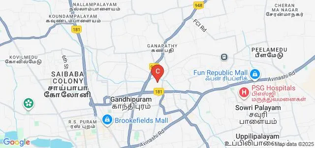 College of Physiotherapy, Sri Ramakrishna Institute of Paramedical Sciences, Coimbatore Map