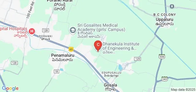 Dhanekula Institute of Engineering and Technology, Vijayawada Map