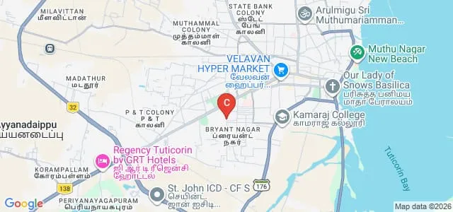 VOC College of Education, Thoothukudi Map