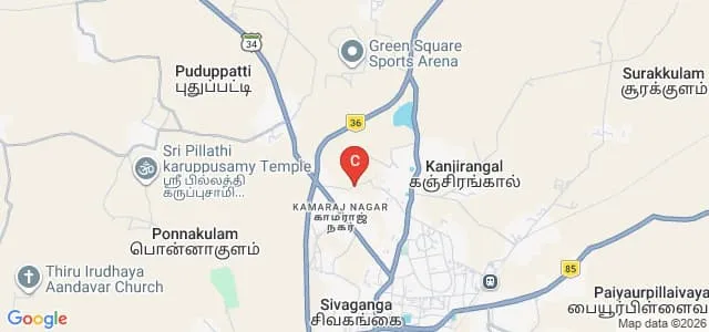 Vivekananda College of Education, Sivagangai Map