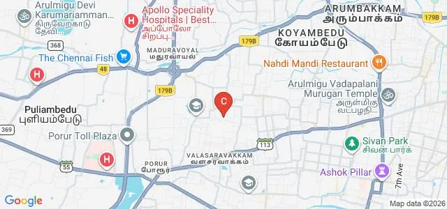 Our Lady College of Education, Maduravoyal Map