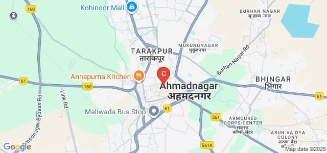Ahmednagar Jilha Maratha Vidya Prasarak Samaj Rajarshi Shahu Mahavidyalaya, Ahmednagar Map