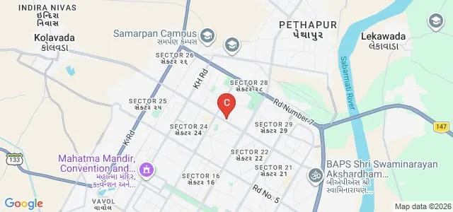 Aradhana College of Education, Gandhinagar Map