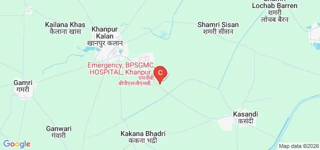 BPS Government Medical College for Women, Sonepat Map