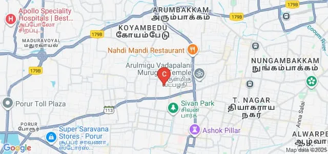 Sooriya School of Nursing, Chennai Map
