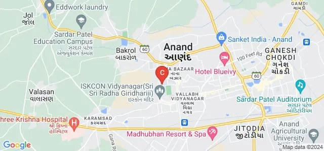 Arvindbhai Patel Institute of Environmental Design, Anand Map