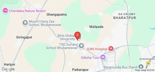Birla School of Law, Birla Global University, Bhubaneswar Map