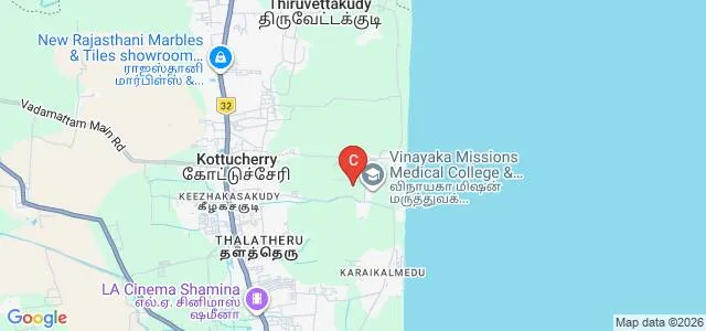 Vinayaka Mission's College of Nursing, Puducherry Map