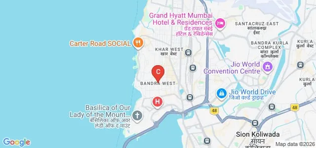 Rizvi College of Education, Bandra Map