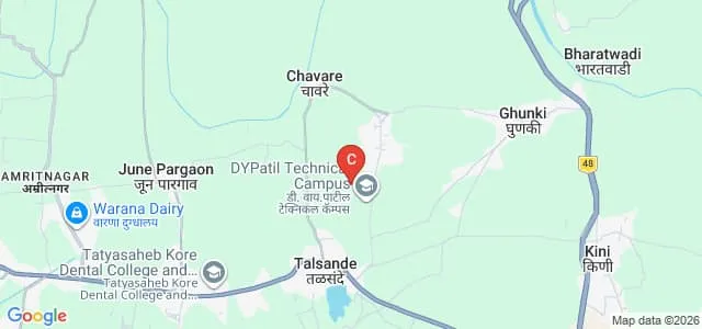 DY Patil College of Engineering and Polytechnic, Talsande Map