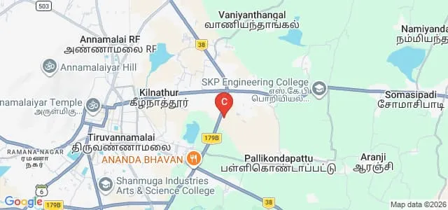 Arunai College of Education, Tiruvannamalai Map