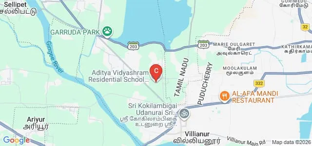 Kasthurba College for Women, Villianur Map