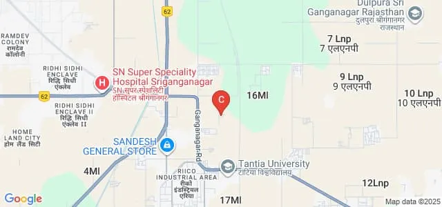 Maharaja Ganga Singh Dental College and Research Centre, Sri Ganganagar Map