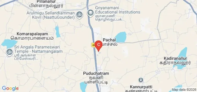 Paavai College of Education, Namakkal Map