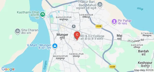RD and DJ College, Munger Map