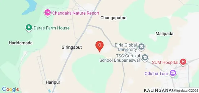 Gandhi Institute of Nursing and Sciences, Khordha Map