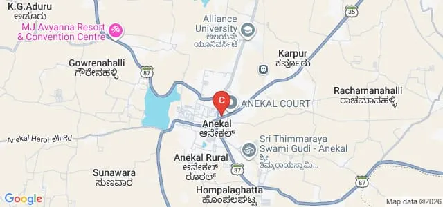 Dr S Gopalraju Government First Grade College, Anekal Map