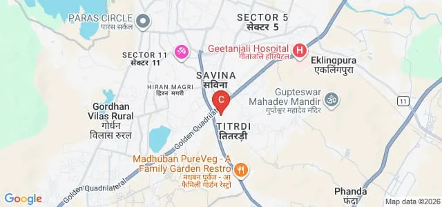 Mewar B Sc Nursing College, Udaipur Map