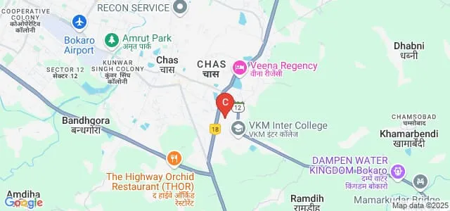 Swami Sahajanand College, Chas Map